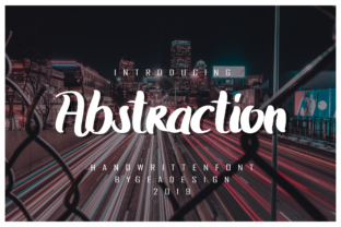 Abstraction: A Bold Handwritten Font