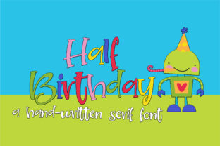 Half Birthday Font for Creative Makers