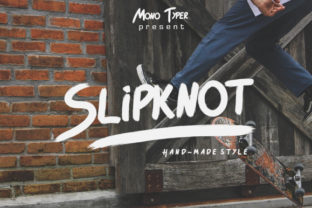 Slipknot: A Handmade Brush Font